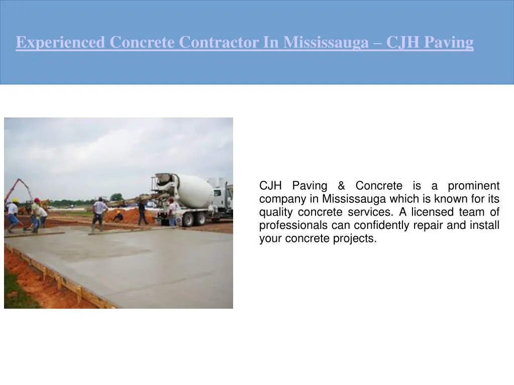 experienced concrete contractor in mississauga