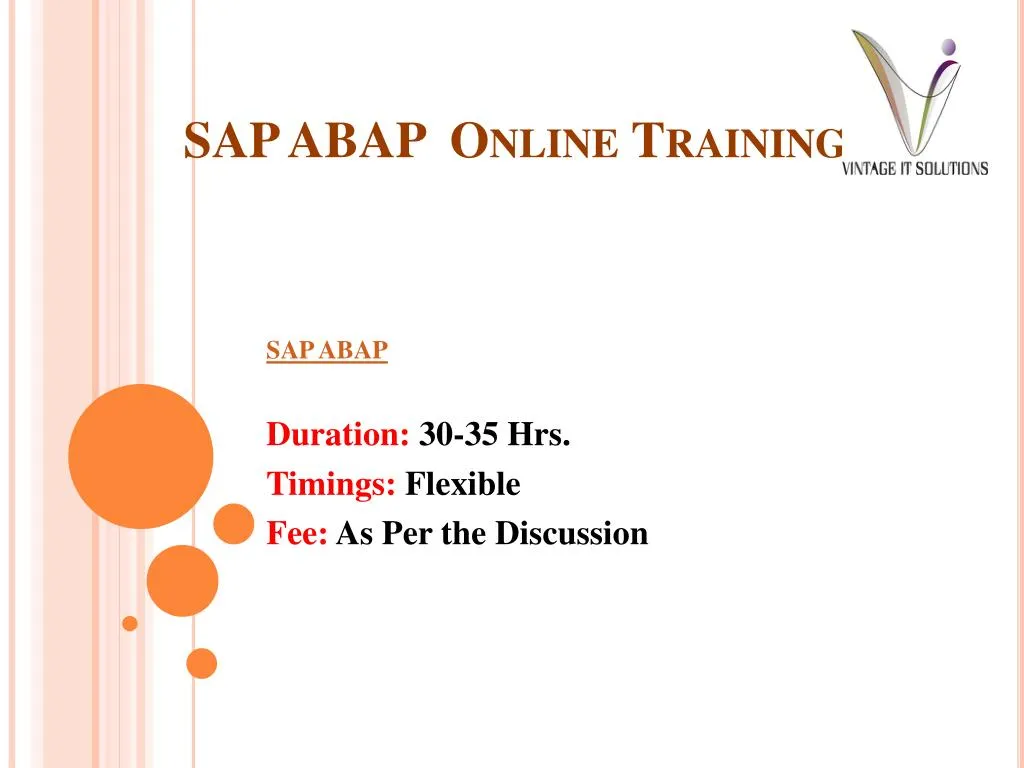 sap abap online training