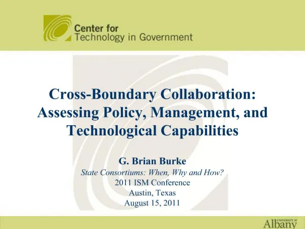Cross-Boundary Collaboration: Assessing Policy, Management, and Technological Capabilities