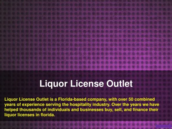 Florida Liquor License