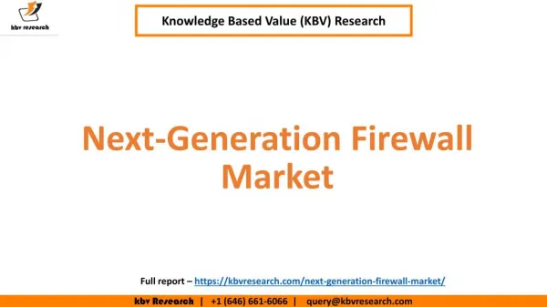 Global Next Generation Firewall Market (2017 - 2023)