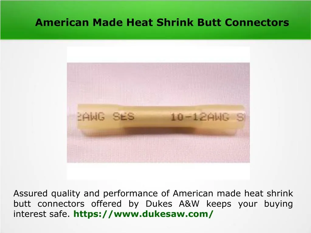 american made heat shrink butt connectors