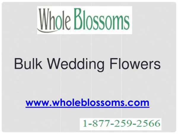 Bulk Wedding Flowers