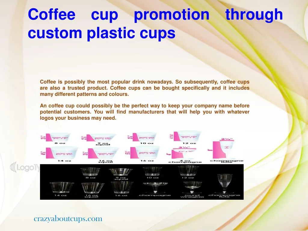 coffee cup promotion through custom plastic cups