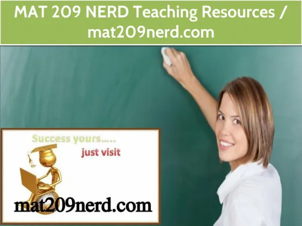 MAT 209 NERD Teaching Resources / mat209nerd.com
