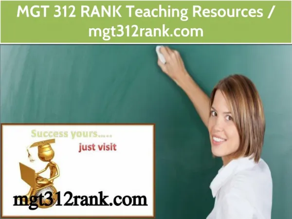 MGT 312 RANK Teaching Resources / mgt312rank.com