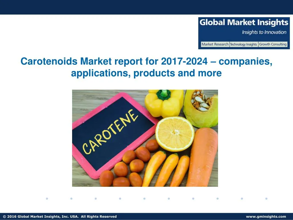 carotenoids market report for 2017 2024 companies