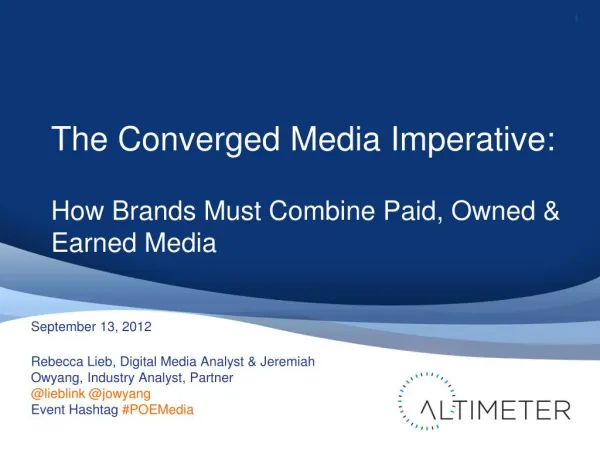 Converged Media - Altimeter Group Webinar
