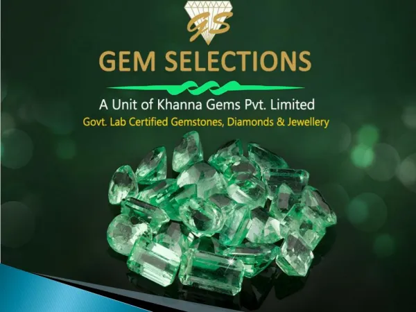Emerald gemstone has a unique gemstone