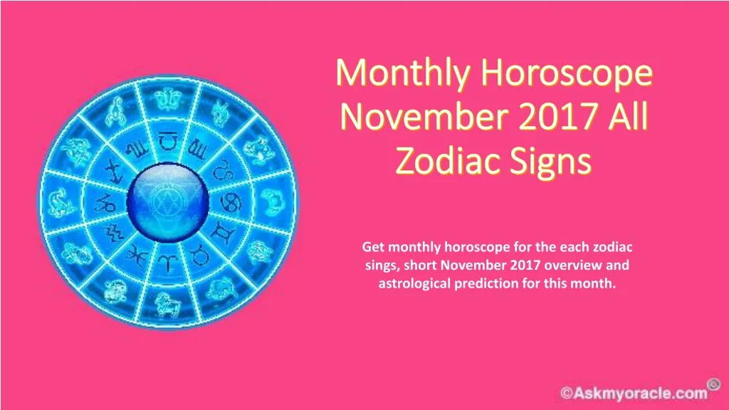 get monthly horoscope for the each zodiac sings