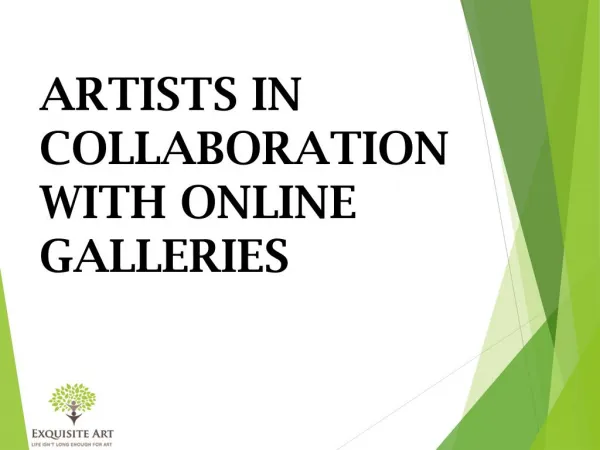 Artists in Collaboration with Online Galleries