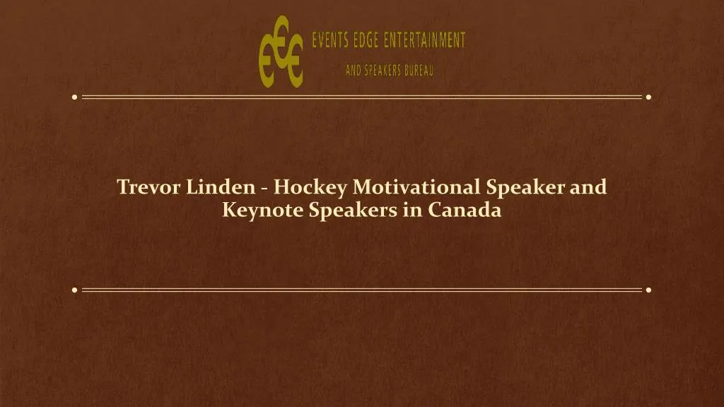 trevor linden hockey motivational speaker and keynote speakers in canada