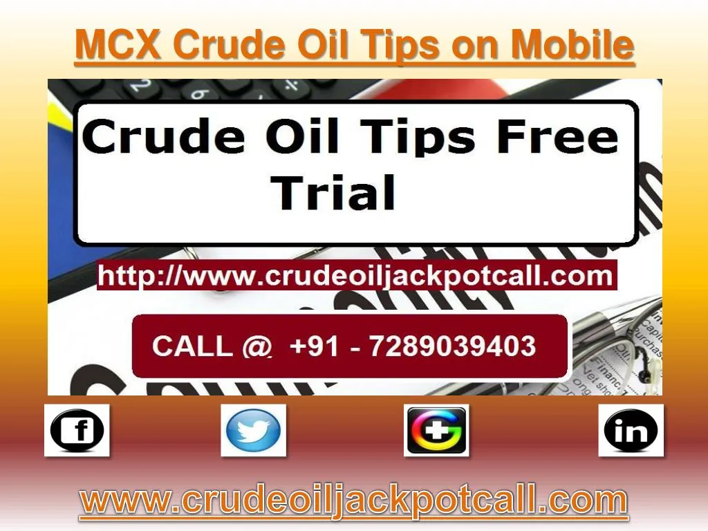 mcx crude oil tips on mobile