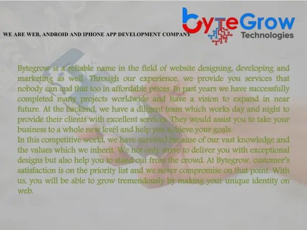 PHP Web Development Company in Jaipur at Bytegrow Technologies