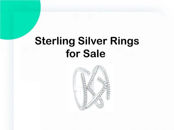 Sterling Silver Rings for Sale