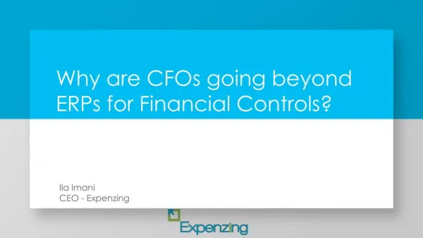Why CFOs Are Going Beyond ERPs?