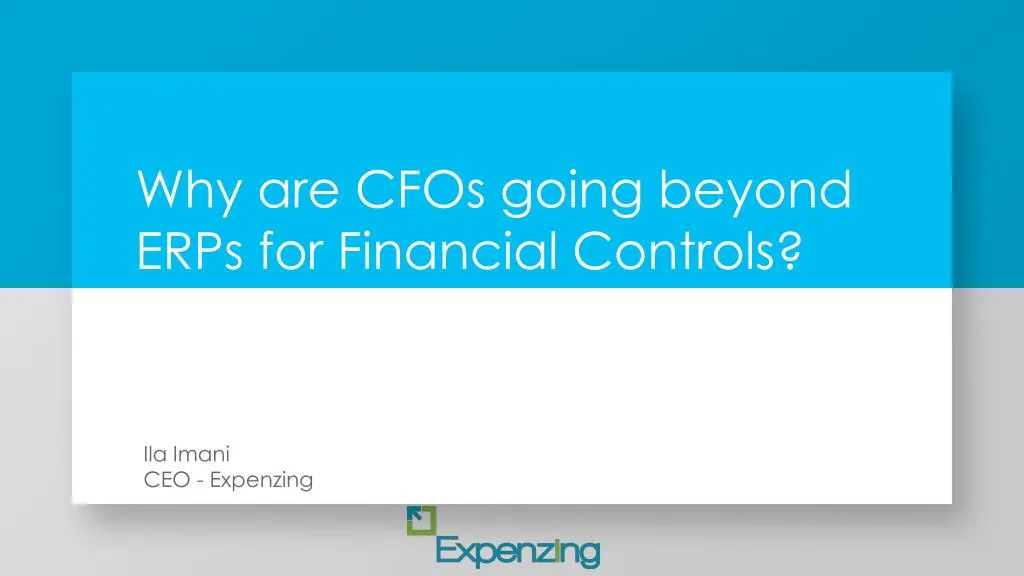 why are cfos going beyond erps for financial controls
