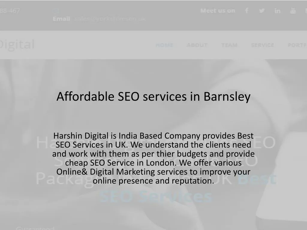 affordable seo services in barnsley
