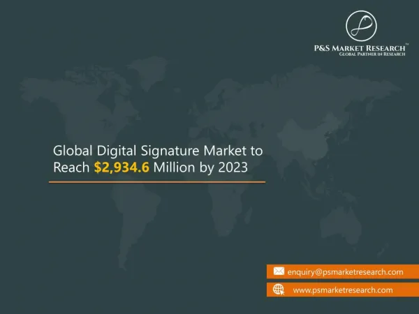 Digital Signature Market Size, Share, Development, Growth and Demand