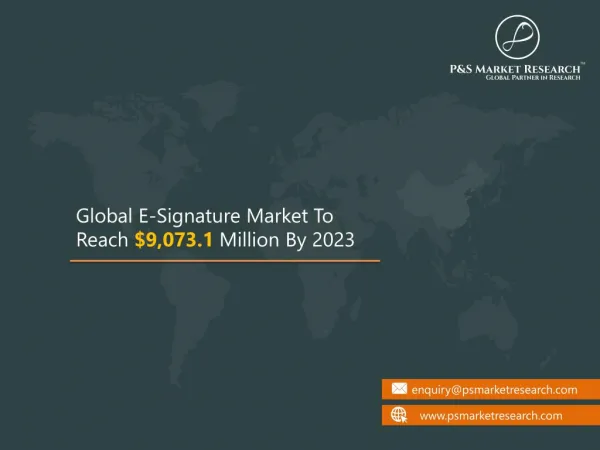 E-Signature Market Size, Share, Development, Growth and Demand Forecast