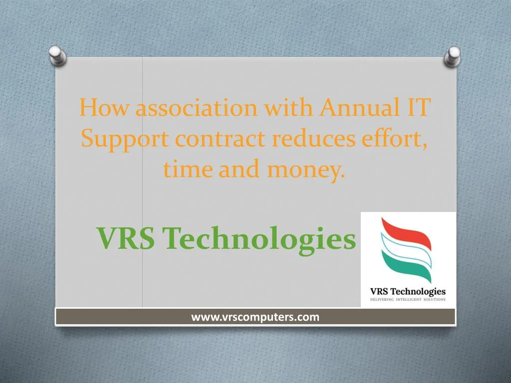 how association with annual it support contract reduces effort time and money