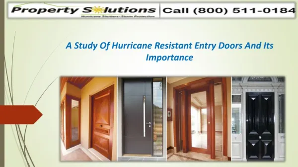 Hurricane Resistant Entry Doors And Its Importance