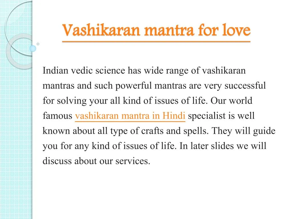 vashikaran mantra for love