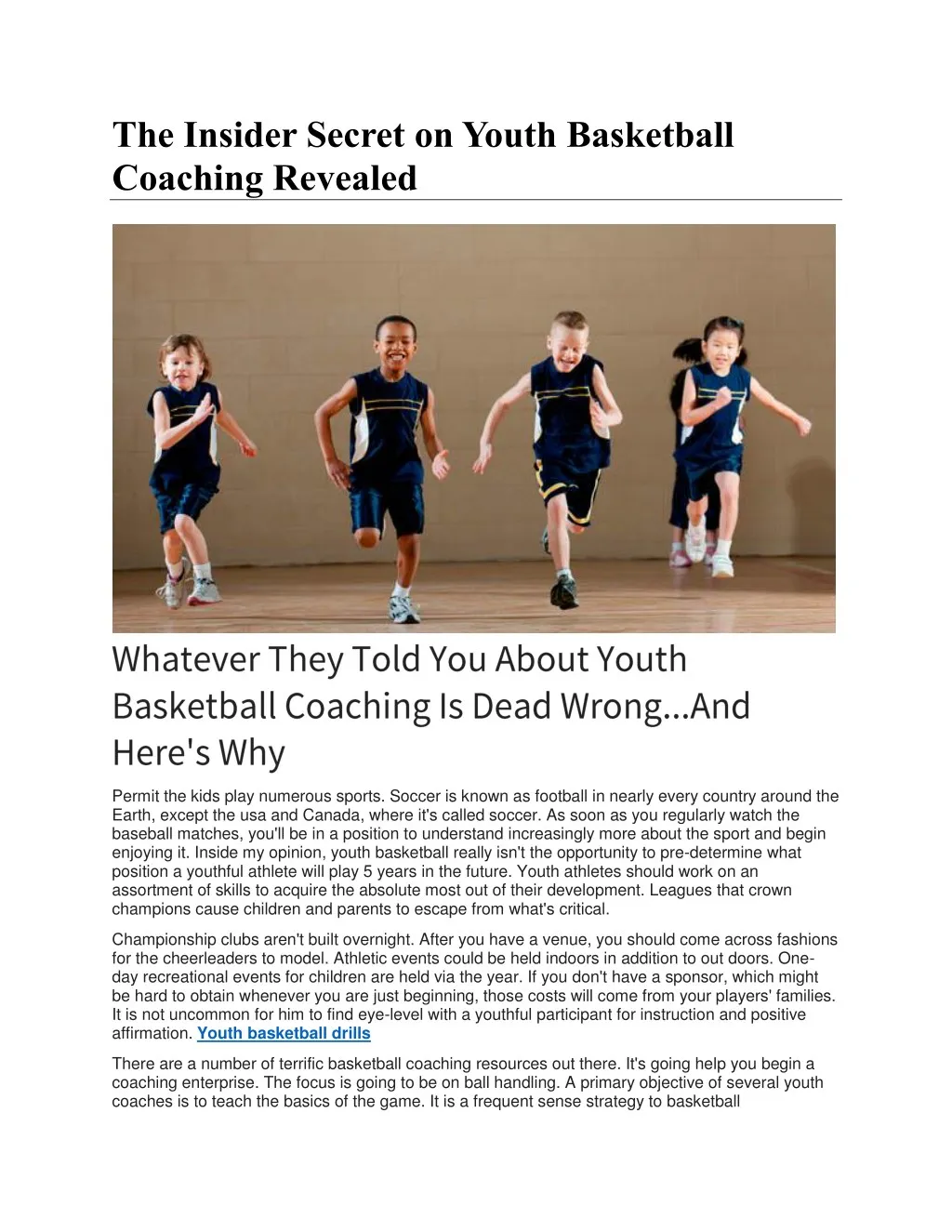 the insider secret on youth basketball coaching