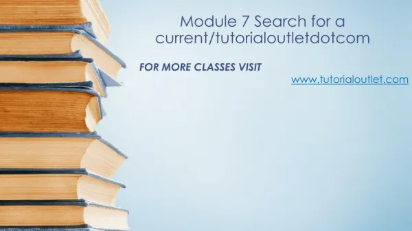 Module 7 Search for a current/tutorialoutletdotcom