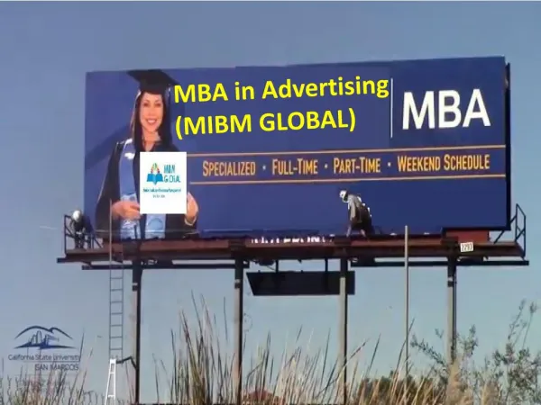 MBA in Advertising (MIBM GLOBAL)