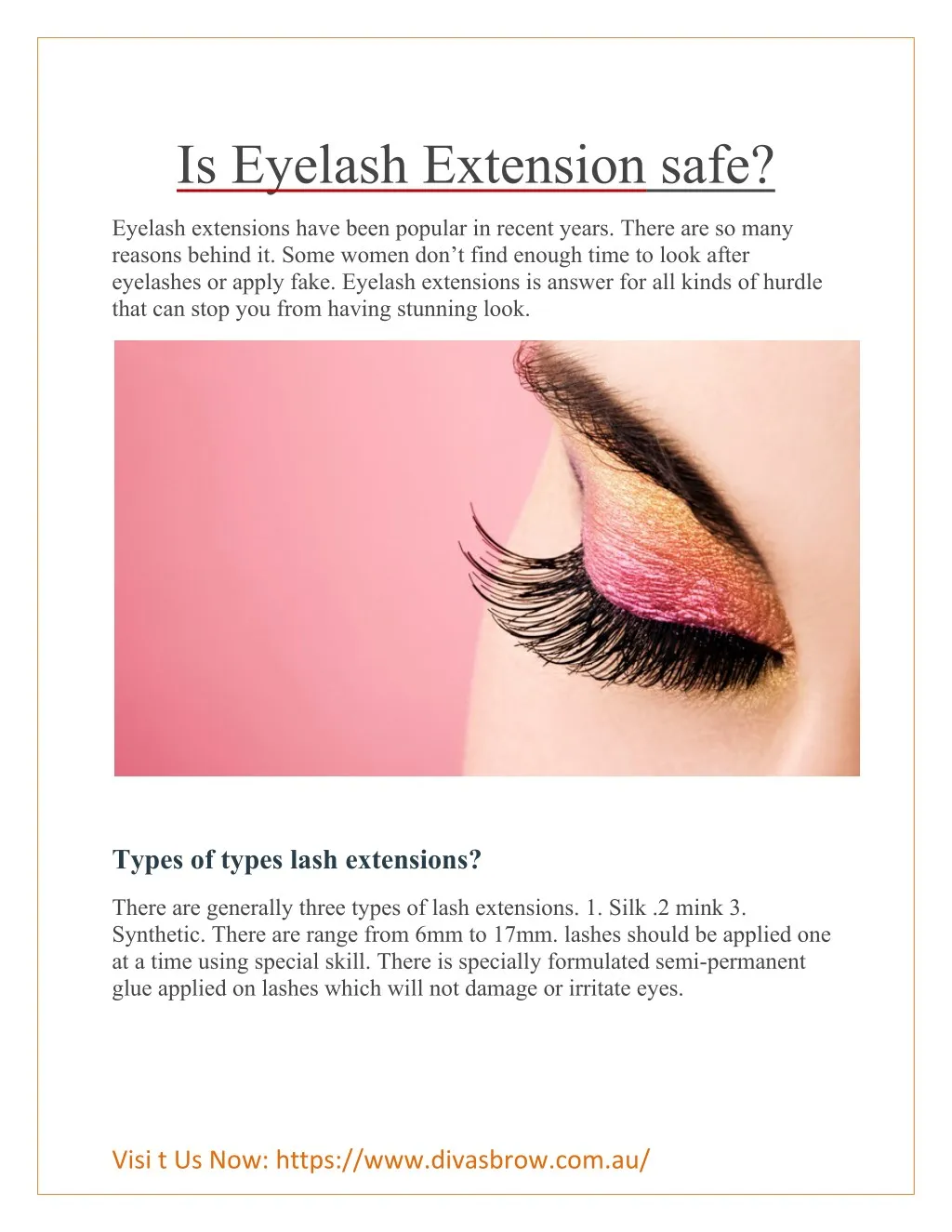 is eyelash extension safe