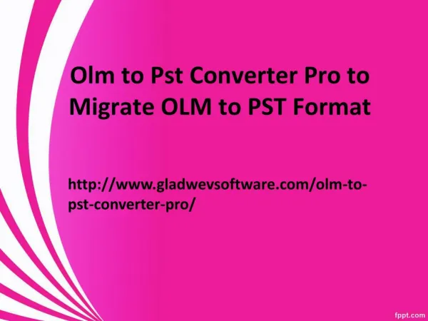 Migrate Mac OLM to PST Format