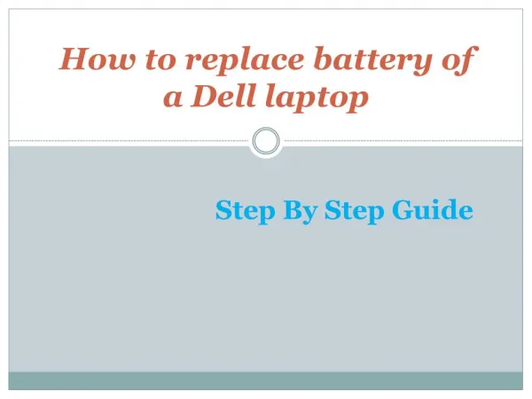 How to replace battery of a Dell laptop