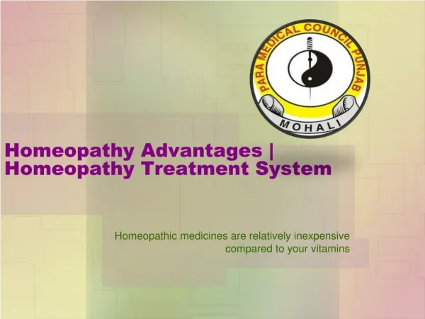 Homeopathy Advantages | Homeopathy Treatment System