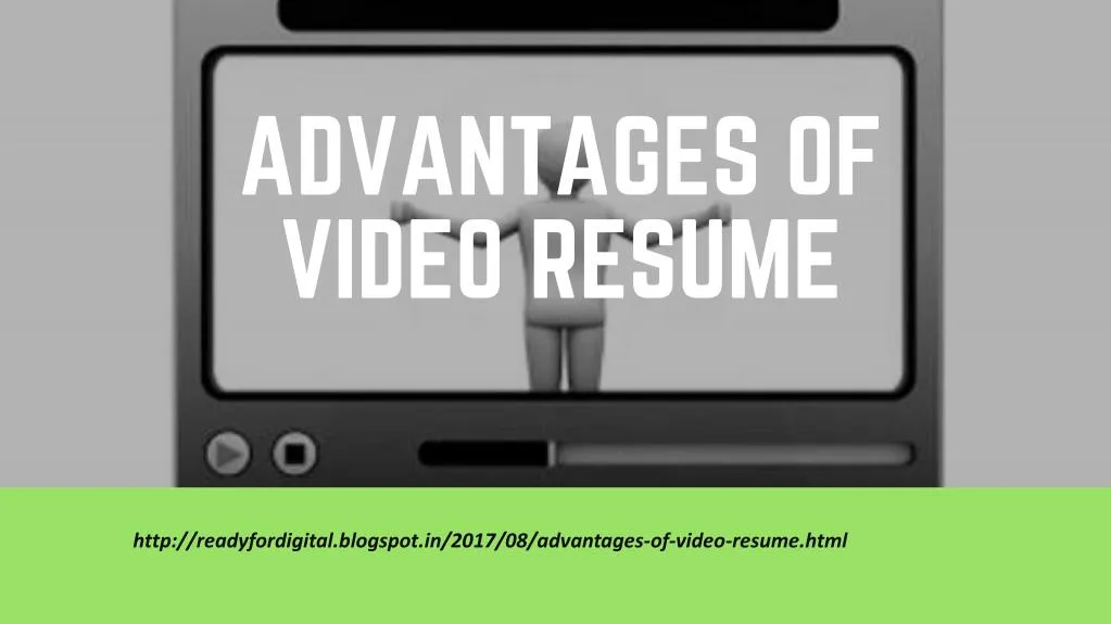 advantages of video resume