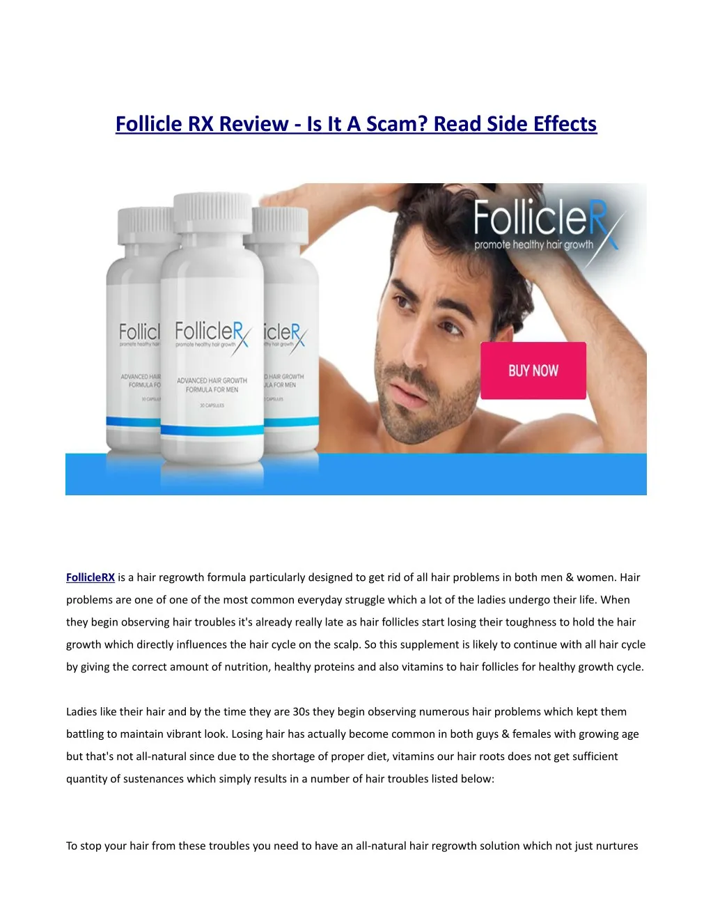follicle rx review is it a scam read side effects