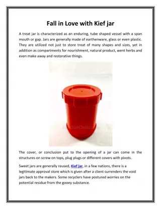 Fall in Love with Kief jar - slide 1