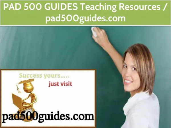 PAD 500 GUIDES Teaching Resources / pad500guides.com