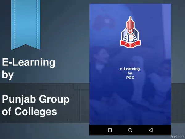 New E-Learning Solution by Punjab Group of Colleges