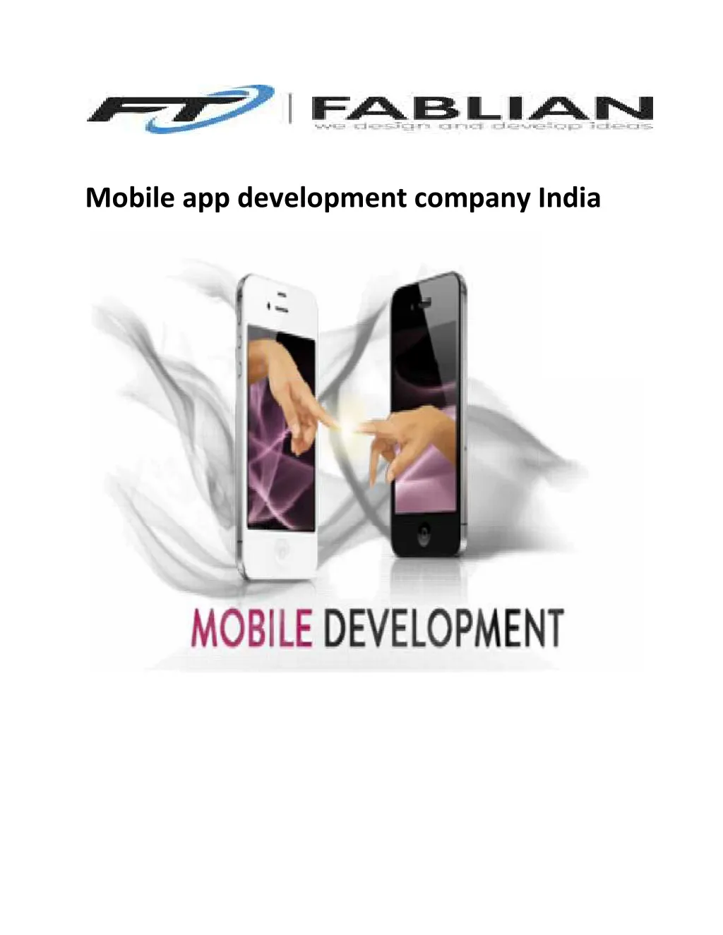mobile app development company india mobile