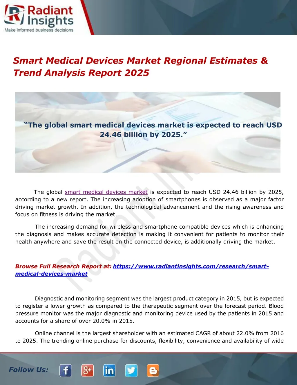 smart medical devices market regional estimates