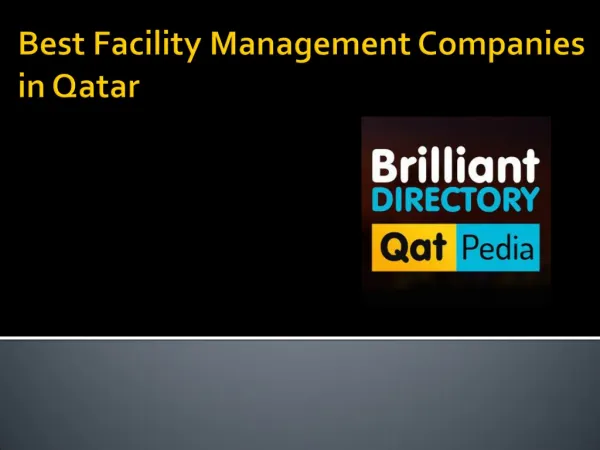 Find best Facility Management Companies in Qatar