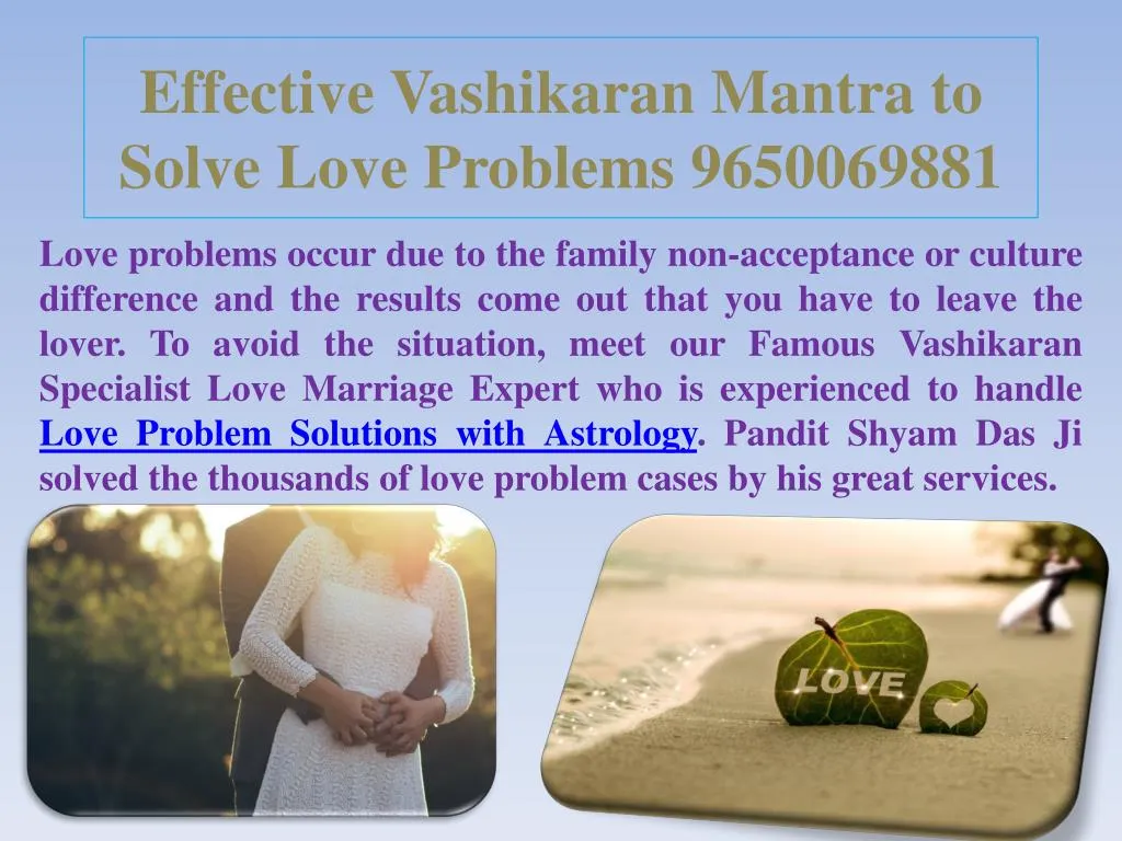 effective vashikaran mantra to solve love problems 9650069881