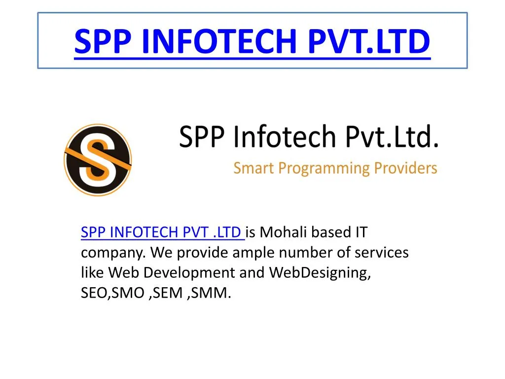 spp infotech pvt ltd