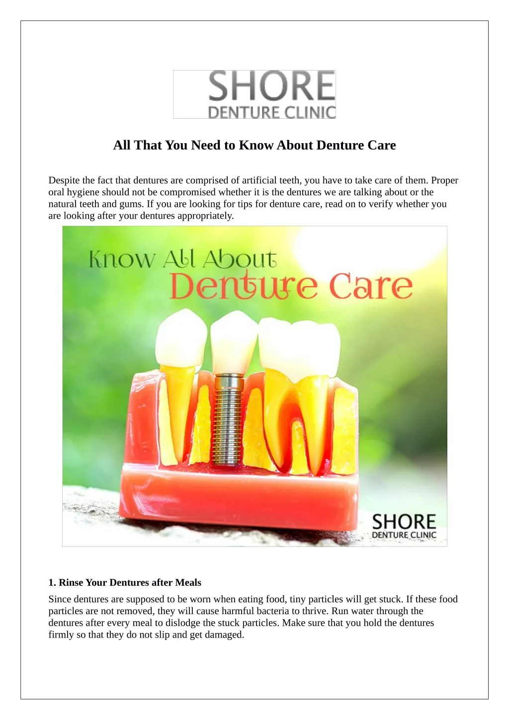 all that you need to know about denture care