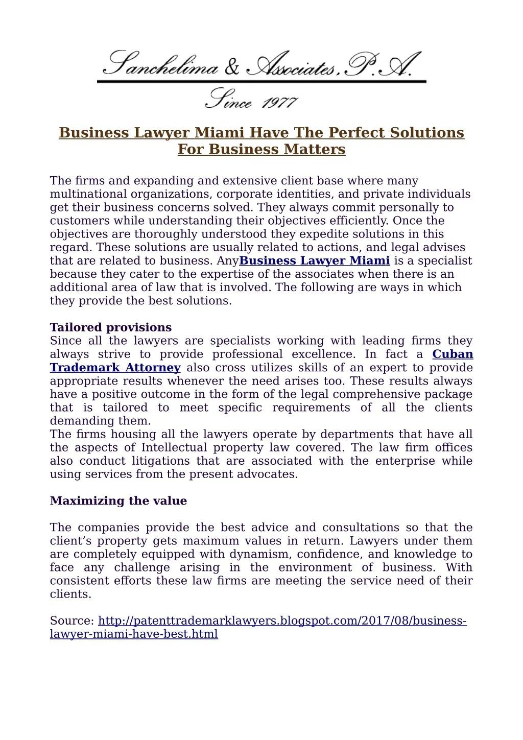 business lawyer miami have the perfect solutions