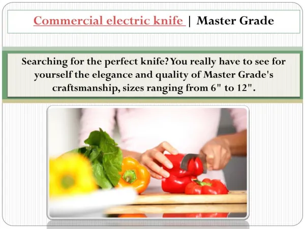 Commercial electric knife | Master Grade