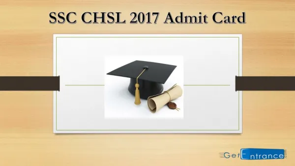 SSC CHSL 2017 Admit Card
