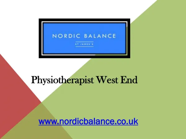 Physiotherapist West End - www.nordicbalance.co.uk