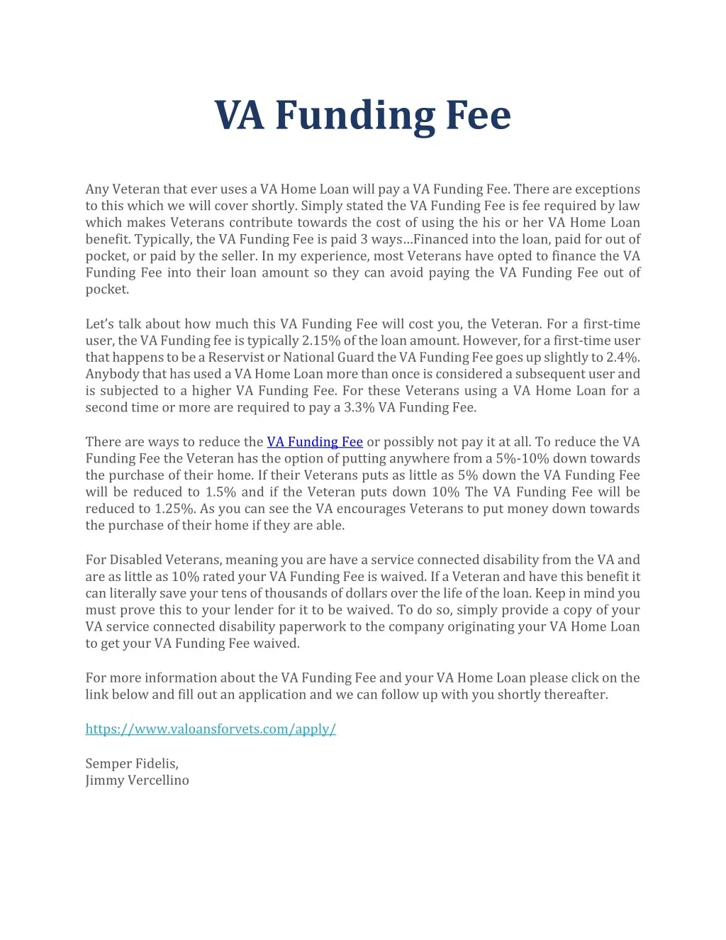 va funding fee
